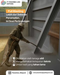 Pengerjaan Blasting Painting Kapal BG. SSA 318
